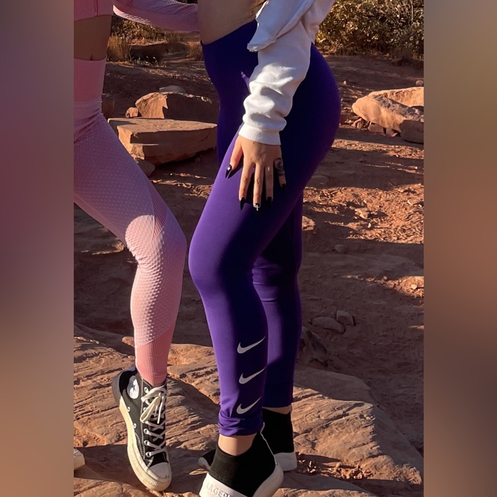 Nike Swoosh Purple Leggings
